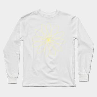 Yellow Spiral Flower Long Sleeve T-Shirt